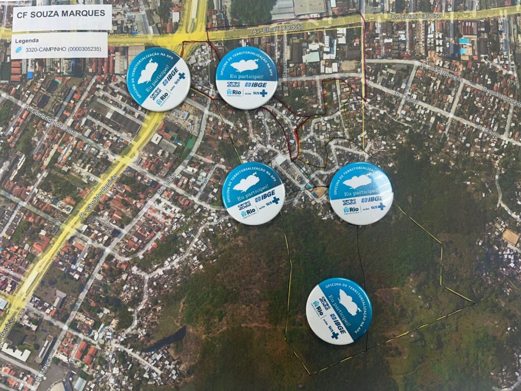 Mapa da equipe "Campinho" da CF Souza Marques