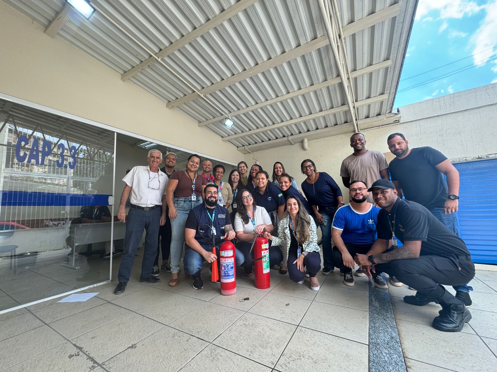 Treinamento de combate a incêndios na CAP 3.3