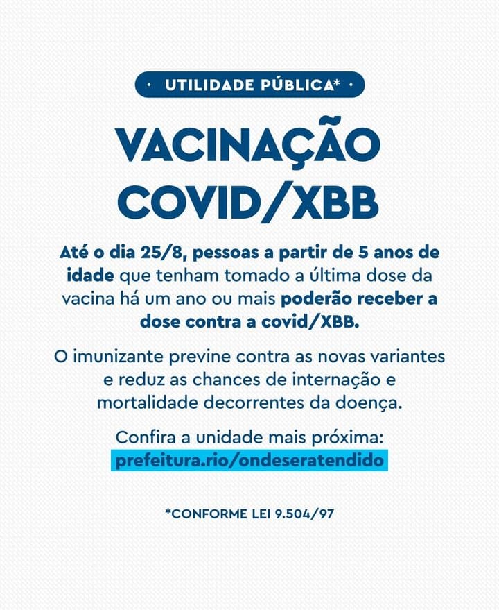 Vacinação contra a COVID/XBB